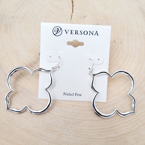 Brand New Versona Silver With Black Earrings - Picture 3 of 9